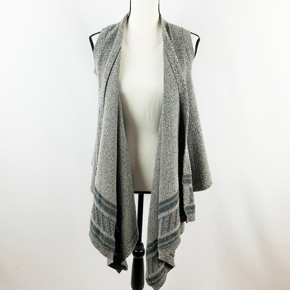 Bob Timberlake Gray Ruana Waterfall Sweater Vest - Picture 2 of 7